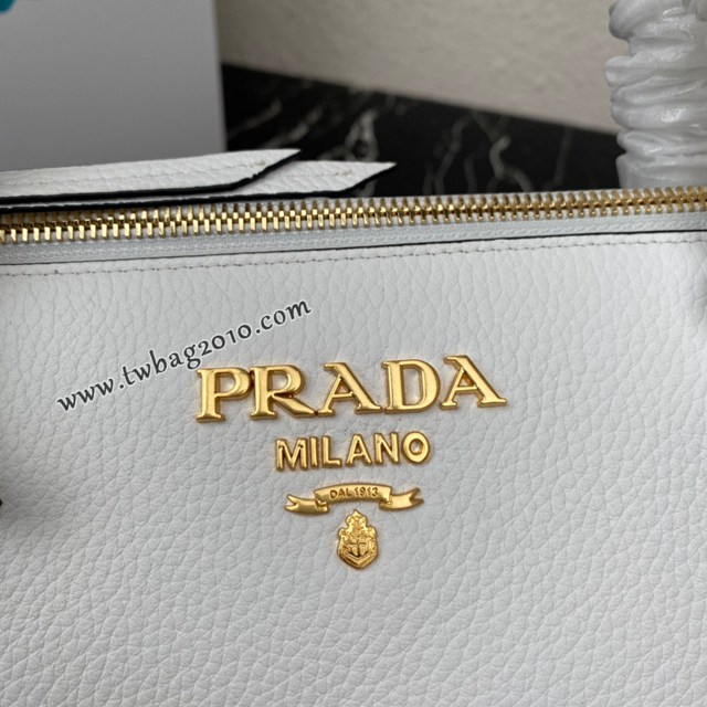Prada專櫃新款雙肩帶手提包 1BA111 普拉達鹿皮紋牛皮女款肩背包 csp1696